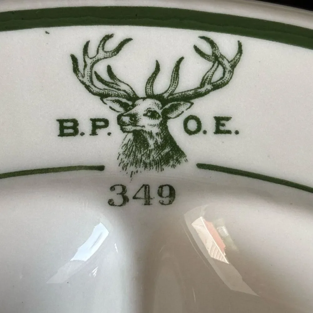 Jackson China B.P.O.E. 349 Elks Lodge DuBois Pa Sectional 10 1/2” Plate